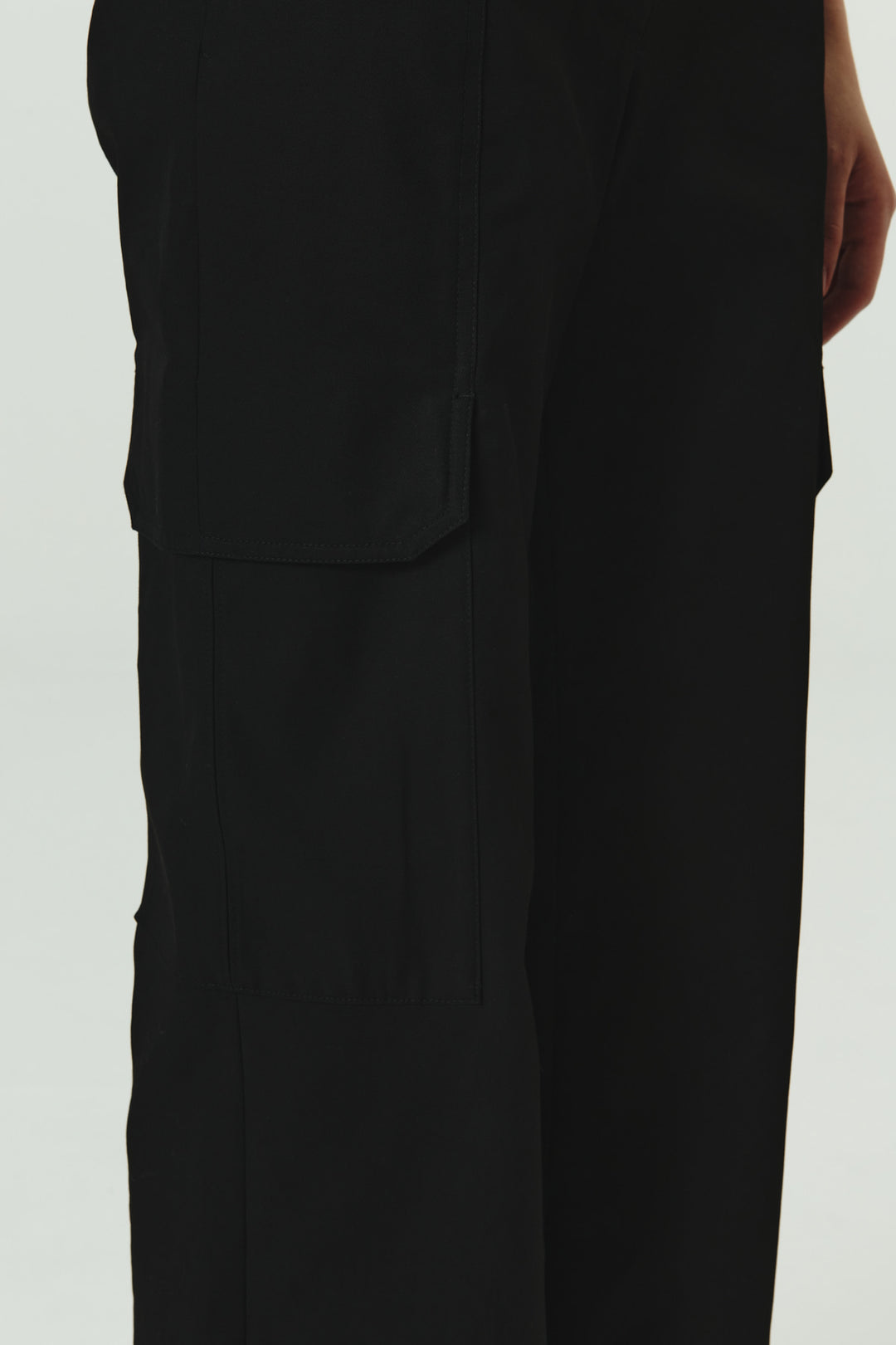 KIMMATIN Banding Straight Cargo Pants — Black