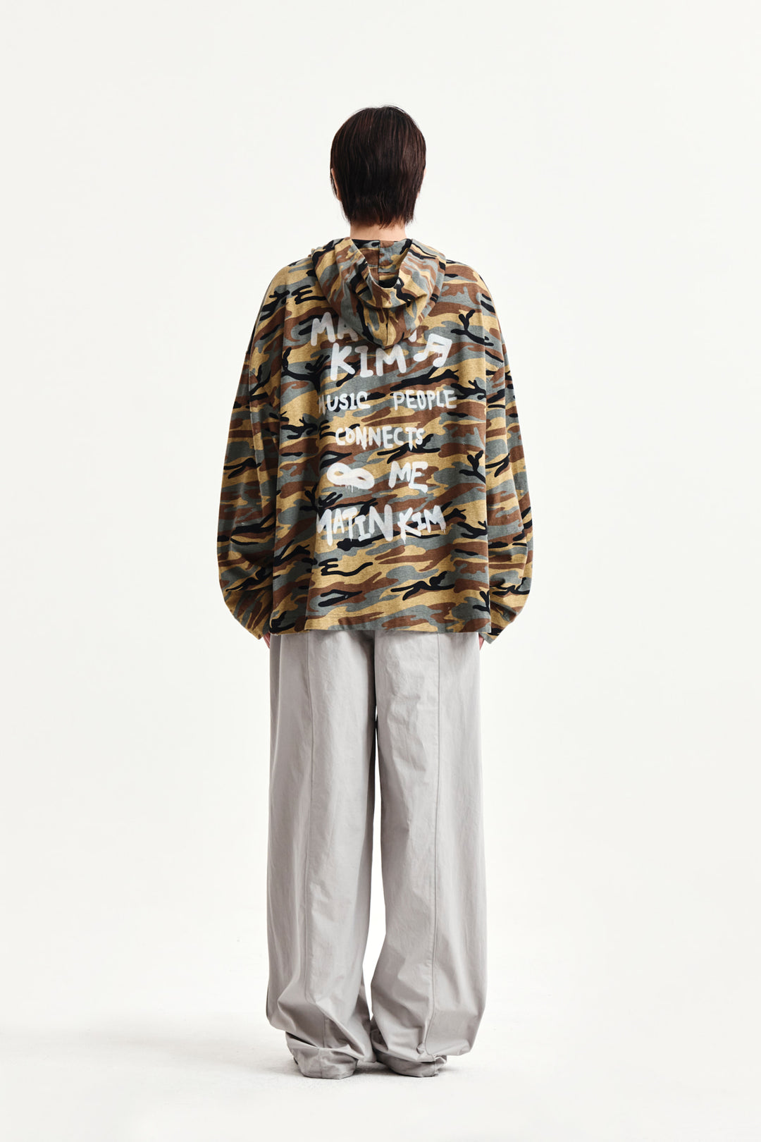 Matin Kim Multi Panel Wide Pants — Light Grey