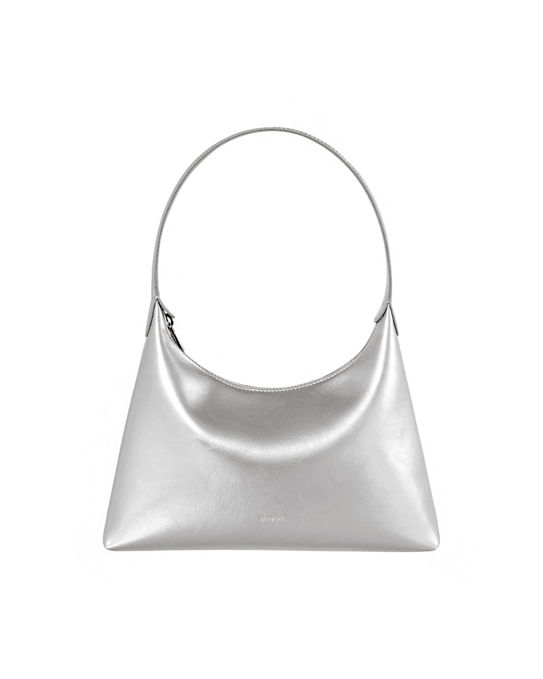 Stand Oil Plump Bag — Glossy Shoulder Crossbody — Silver