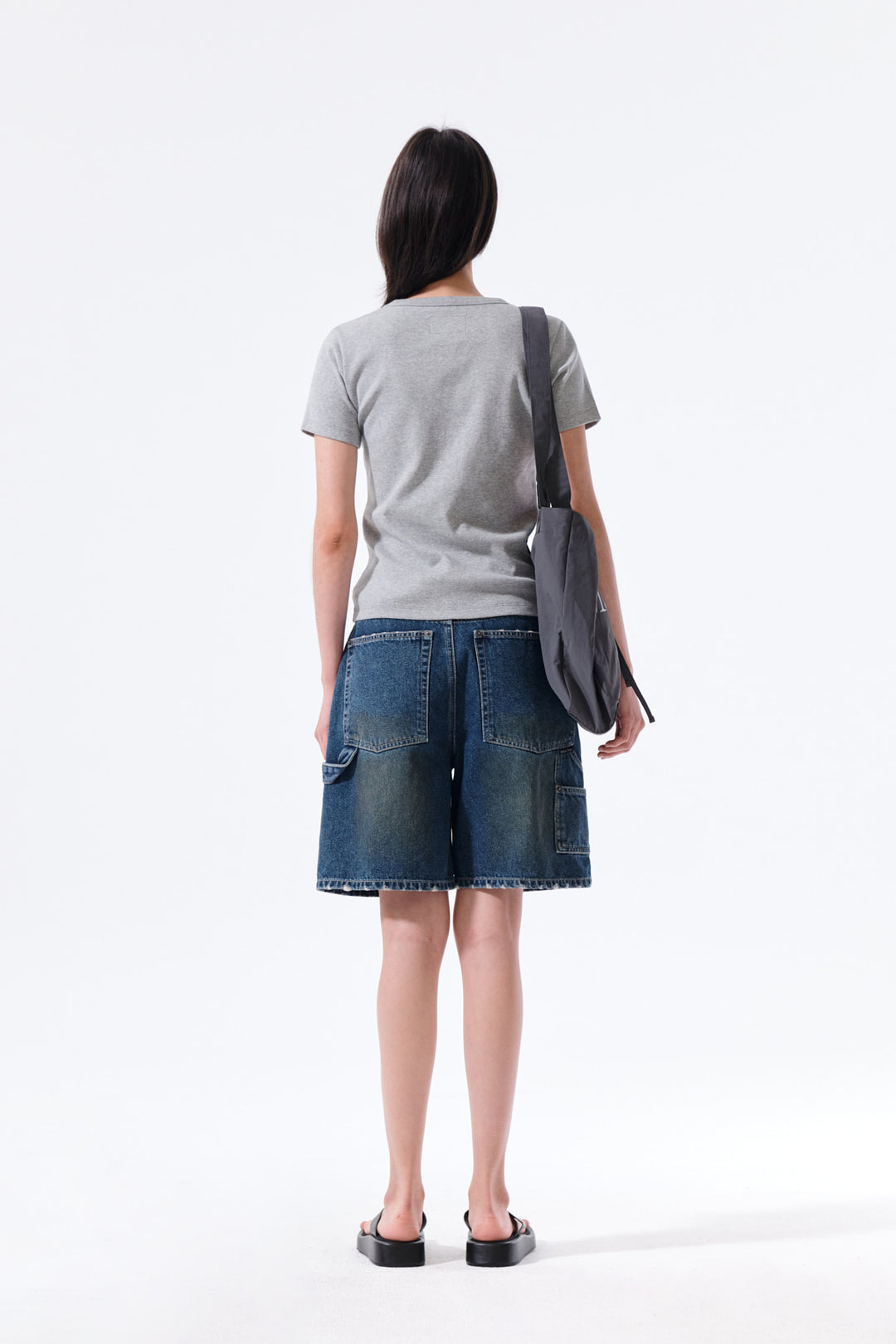 Matin Kim Carpenter Bermuda Denim — Blue