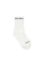 Matin Kim Small Logo Crew Socks — White