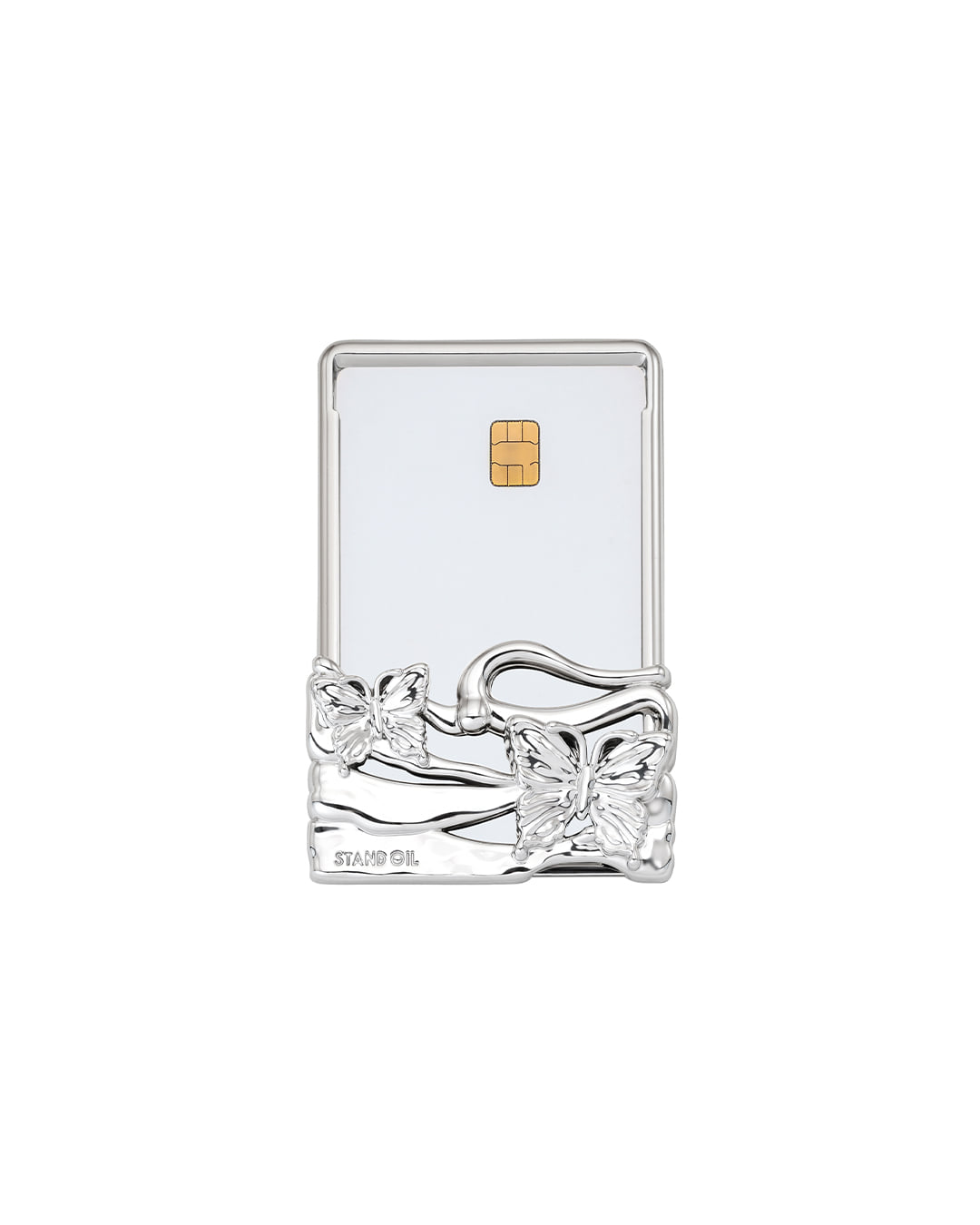 Stand Oil Fleeting Card Holder — MagSafe — Silver