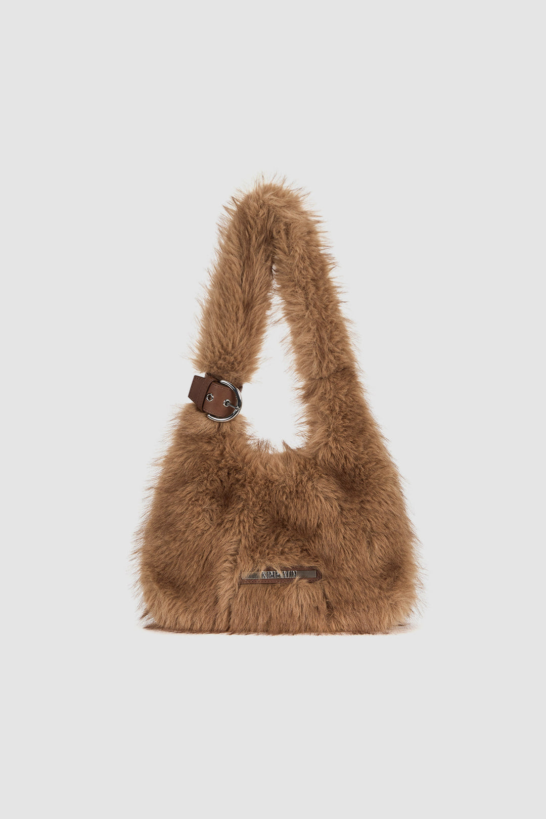 KIMMATIN Fur Triangle Mini Bag — Brown