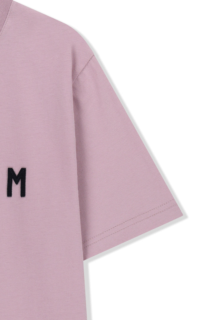 Matin Kim Applique Felt Logo Top — Pink
