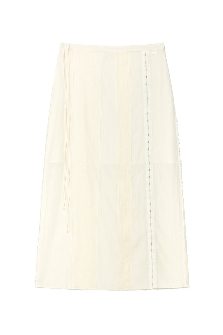 Matin Kim Hook and Eye String Long Skirt — Ivory