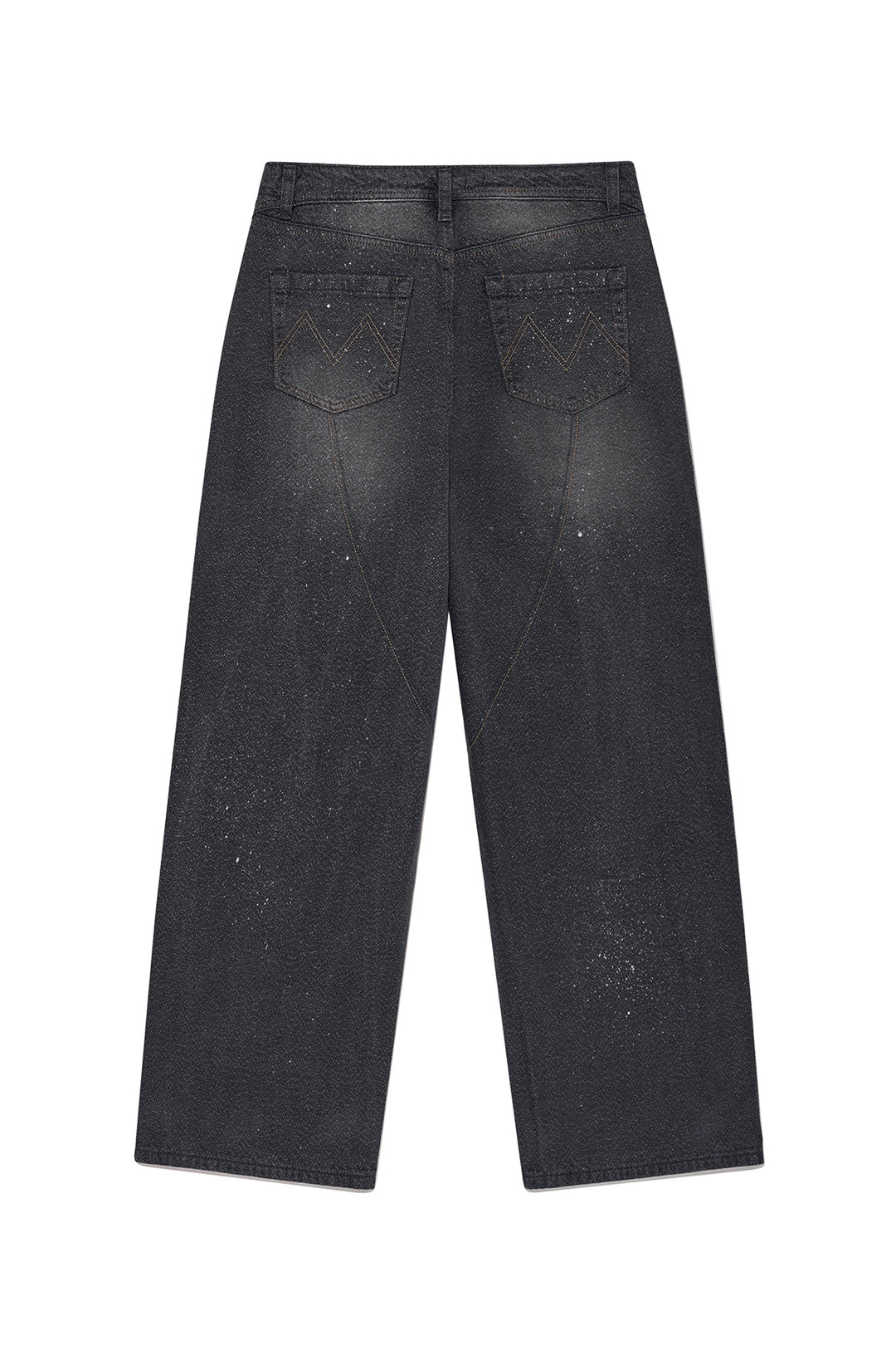 Matin Kim Back Line Point Soft Shiny Denim — Navy blue