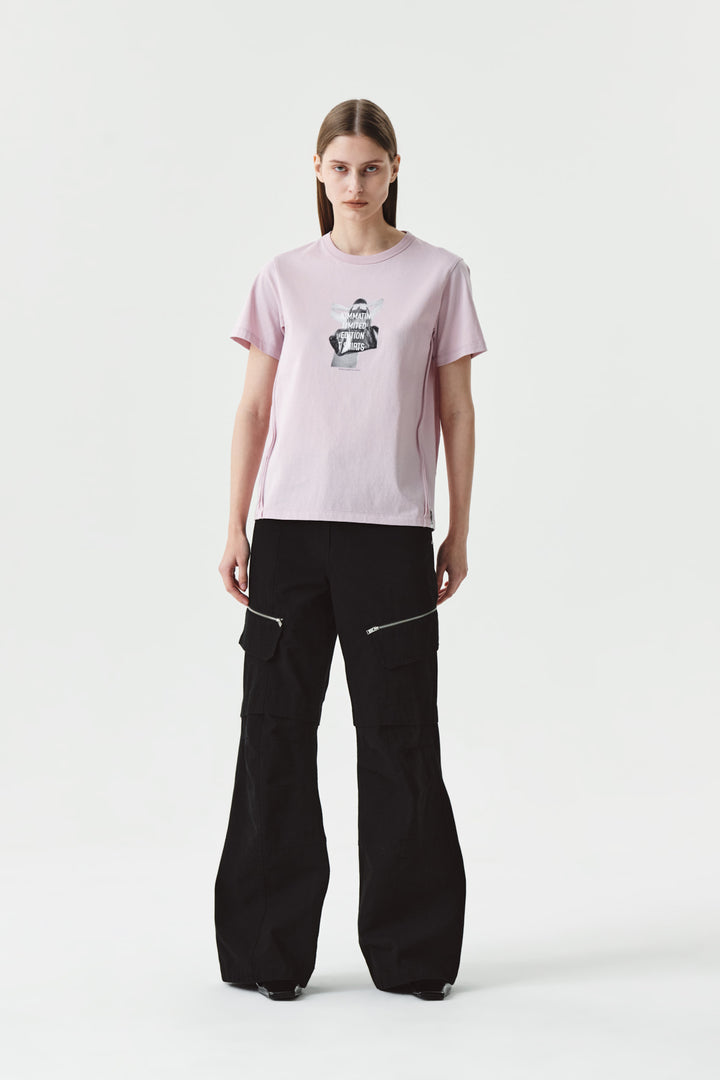 KIMMATIN Campaign Printing Top — Pink