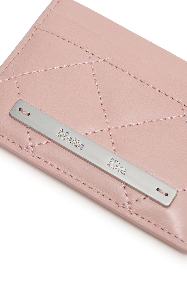 Matin Kim Puff Quilt Card Wallet — Pink