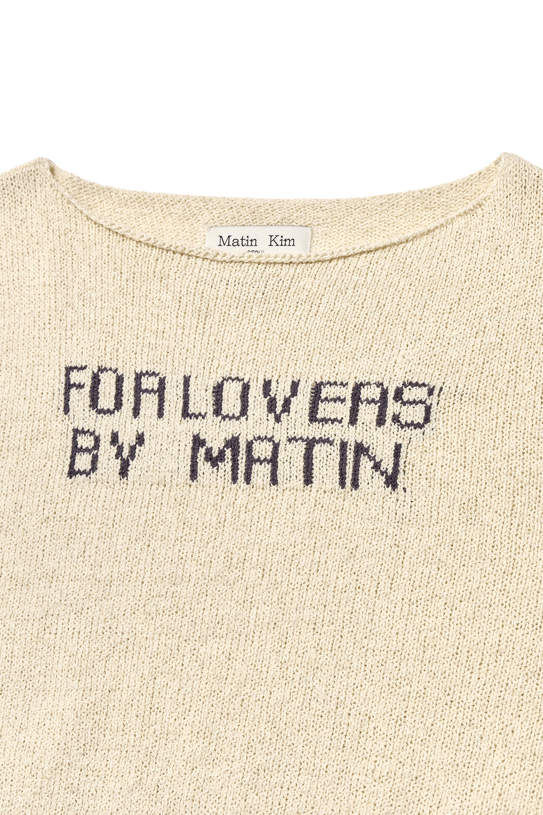 Matin Kim Punching Point Pullover — Ivory