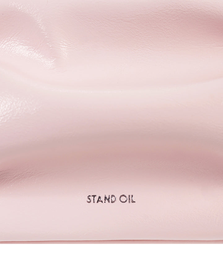 Stand Oil Pleats Bag — Glossy Tote — Baby pink