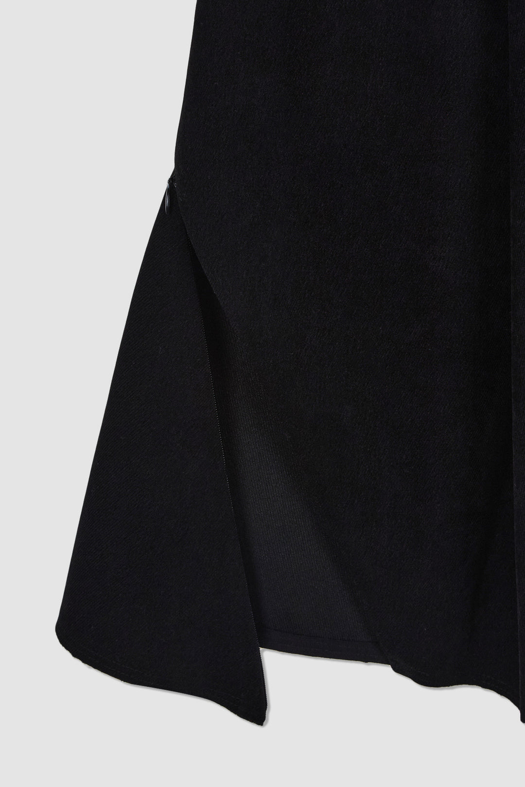 KIMMATIN Asymmetric Wrap Midi Skirt — Black
