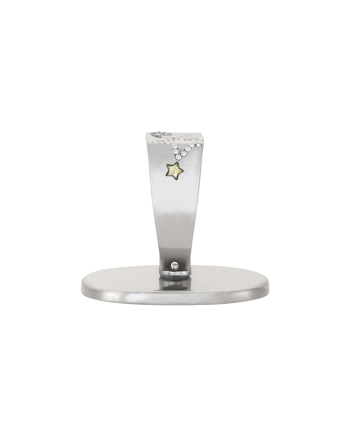Stand Oil Star Beam Gripring — Cubic Star Charm — Silver