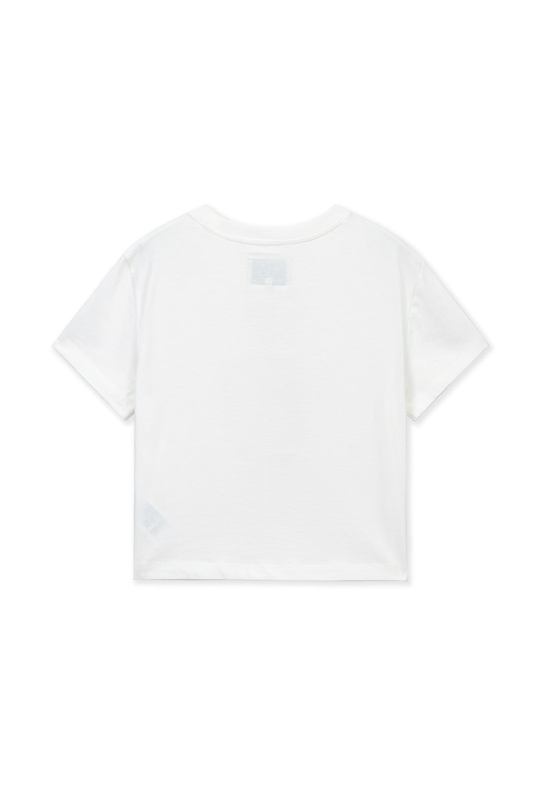 Matin Kim Label Point Lettering Crop Top — White