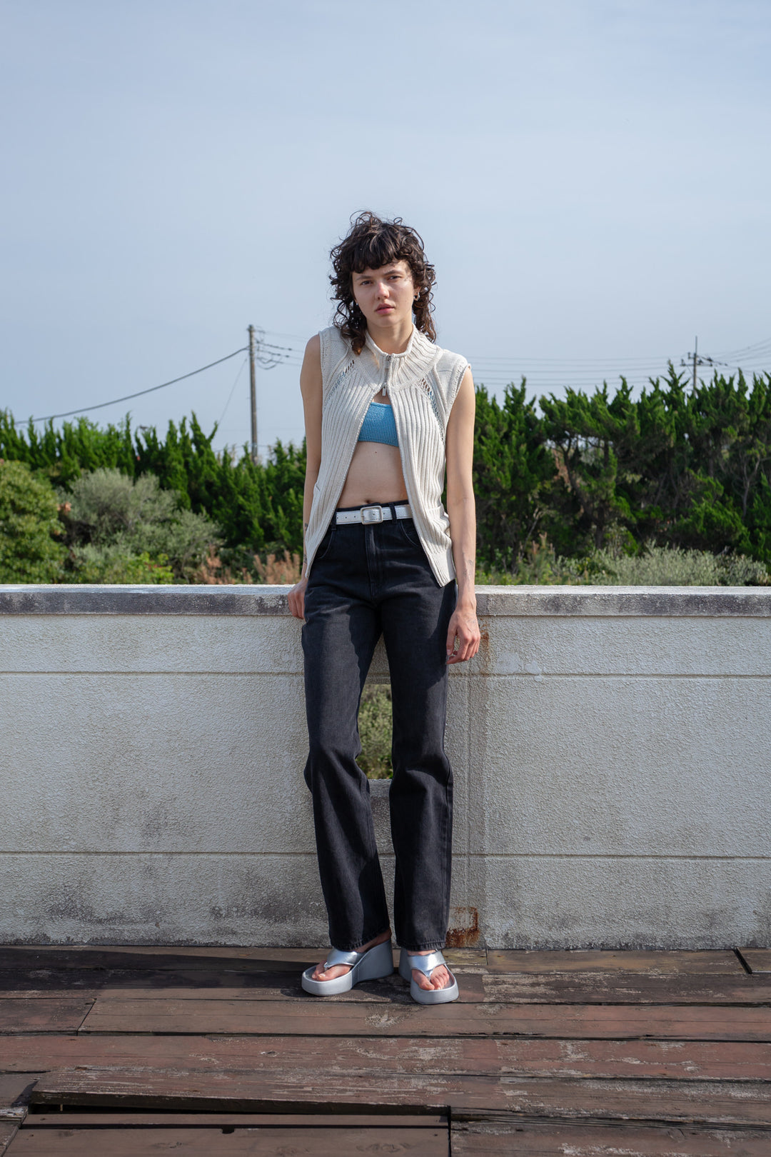 Matin Kim Pocket Washed Point Denim — Black