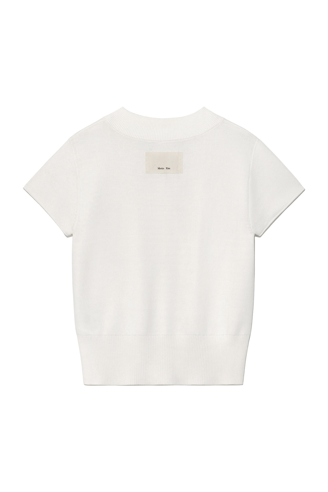 Matin Kim Pocket Point Half Cardigan — Ivory
