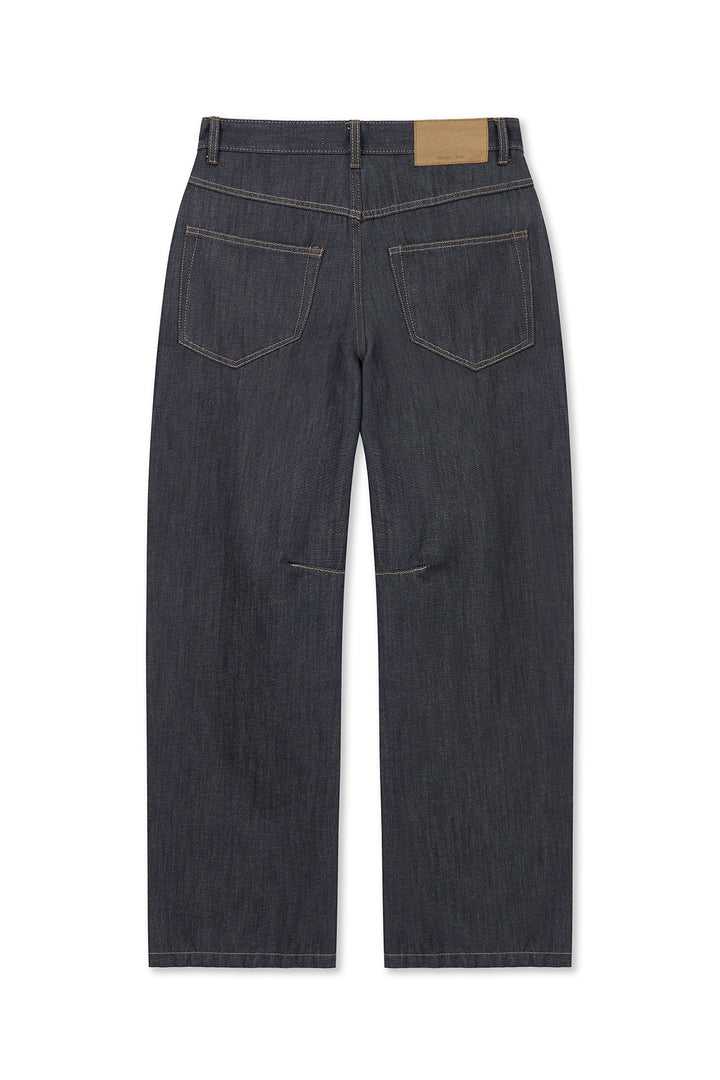 Matin Kim Dart Point Denim Pants — Dark Navy