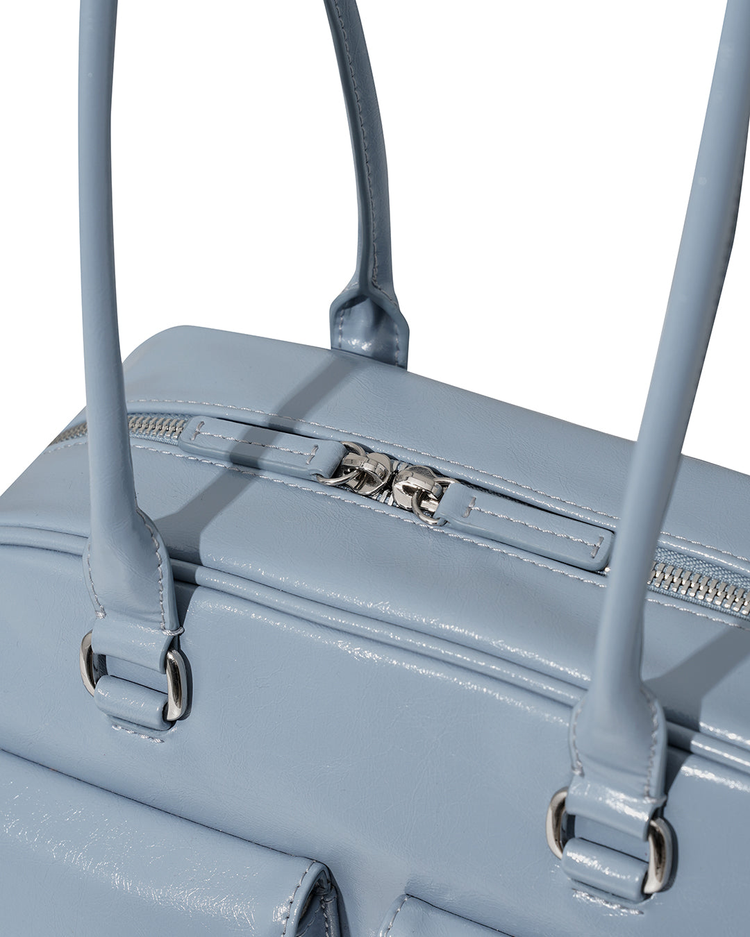 Stand Oil Chubby Bag — Quilted Bowling Crossbody — Sky blue
