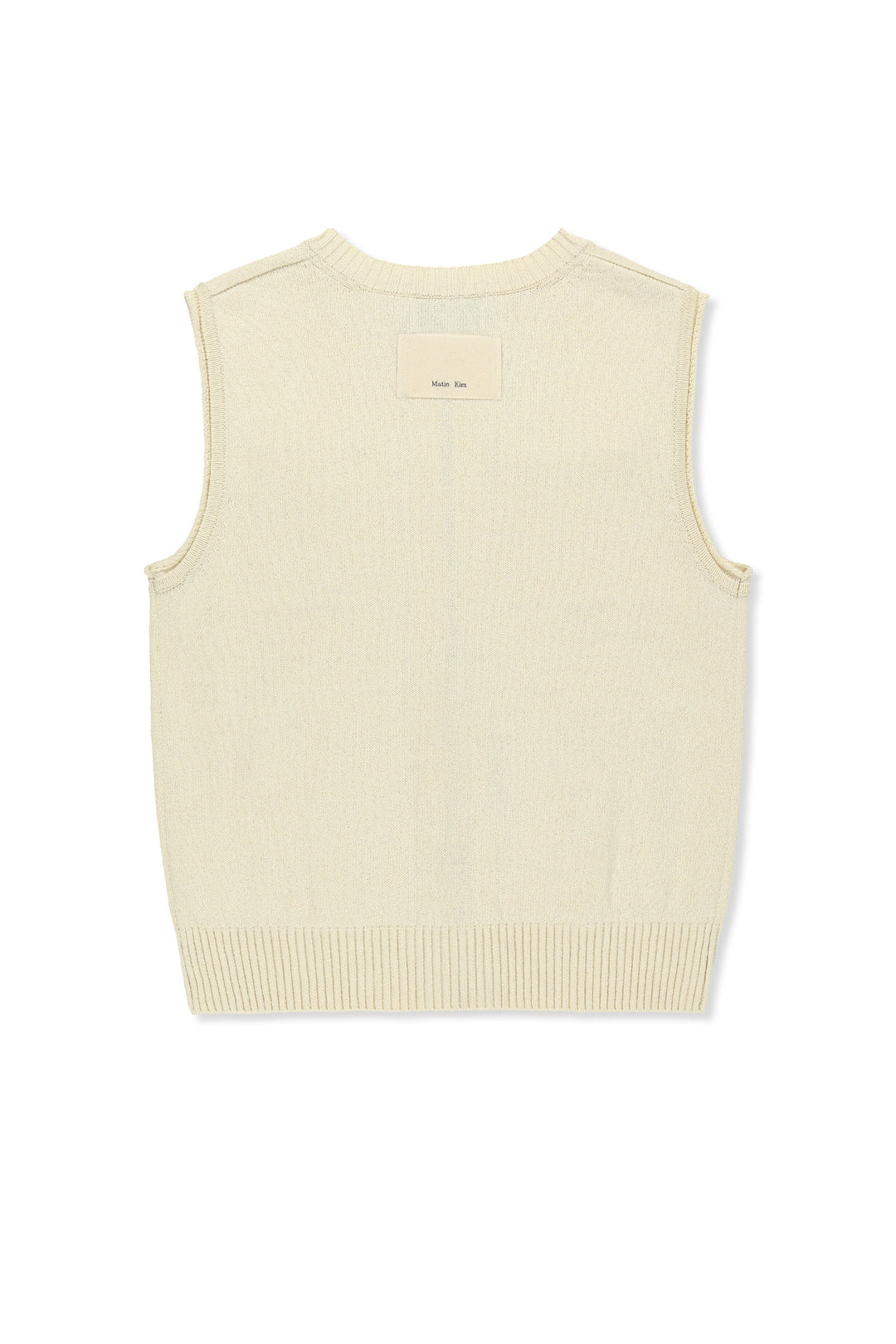 Matin Kim Pocket Washed Knit Vest — Beige