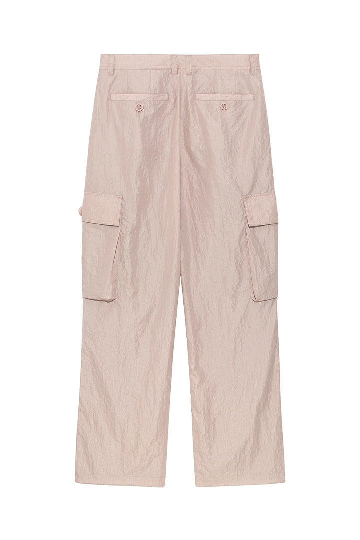 Matin Kim String Nylon Cargo Pants Light — Pink
