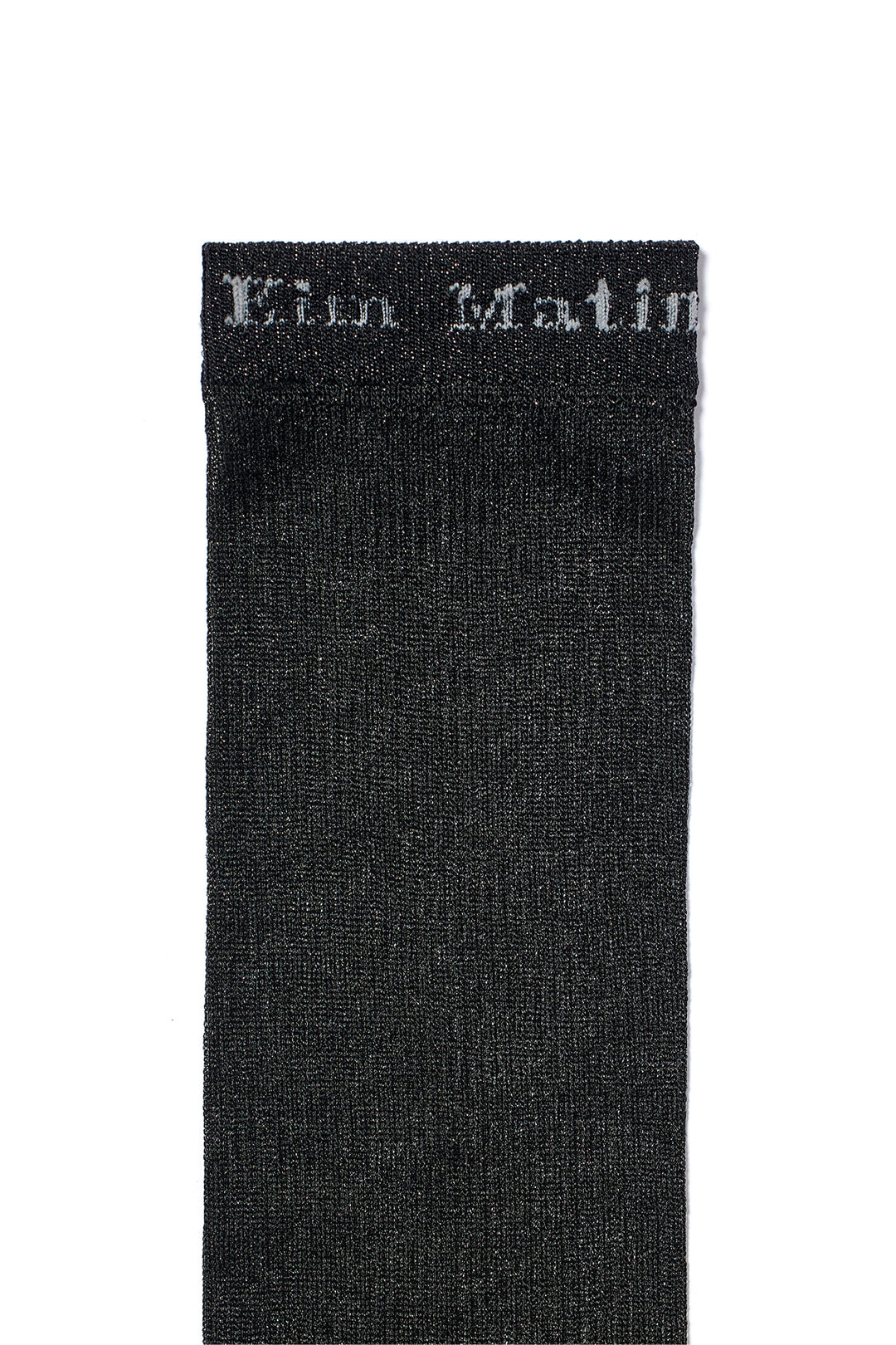 Matin Kim Sheer Glitter Crew Socks — Black