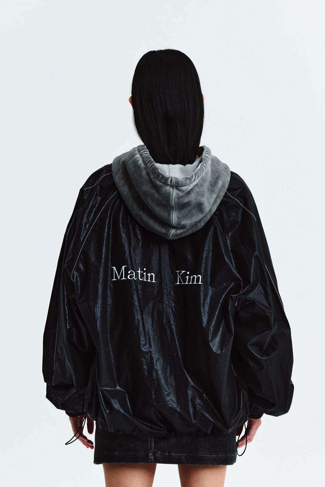 Matin Kim Logo Coating Jumper — Black