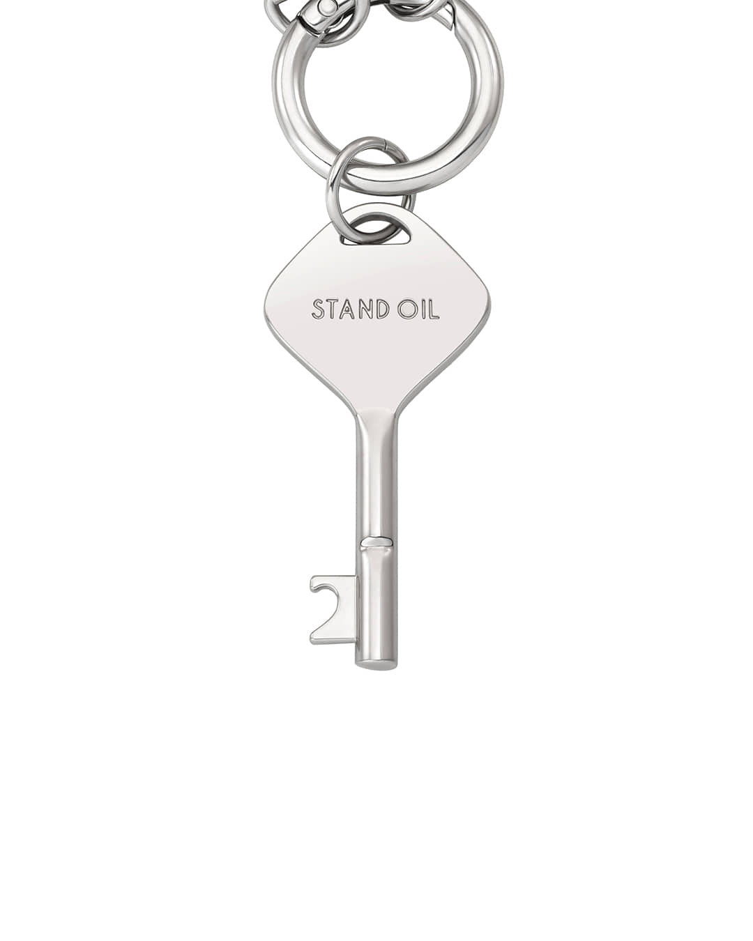 Stand Oil Dust Link Charm — Western Key Ring — Silver