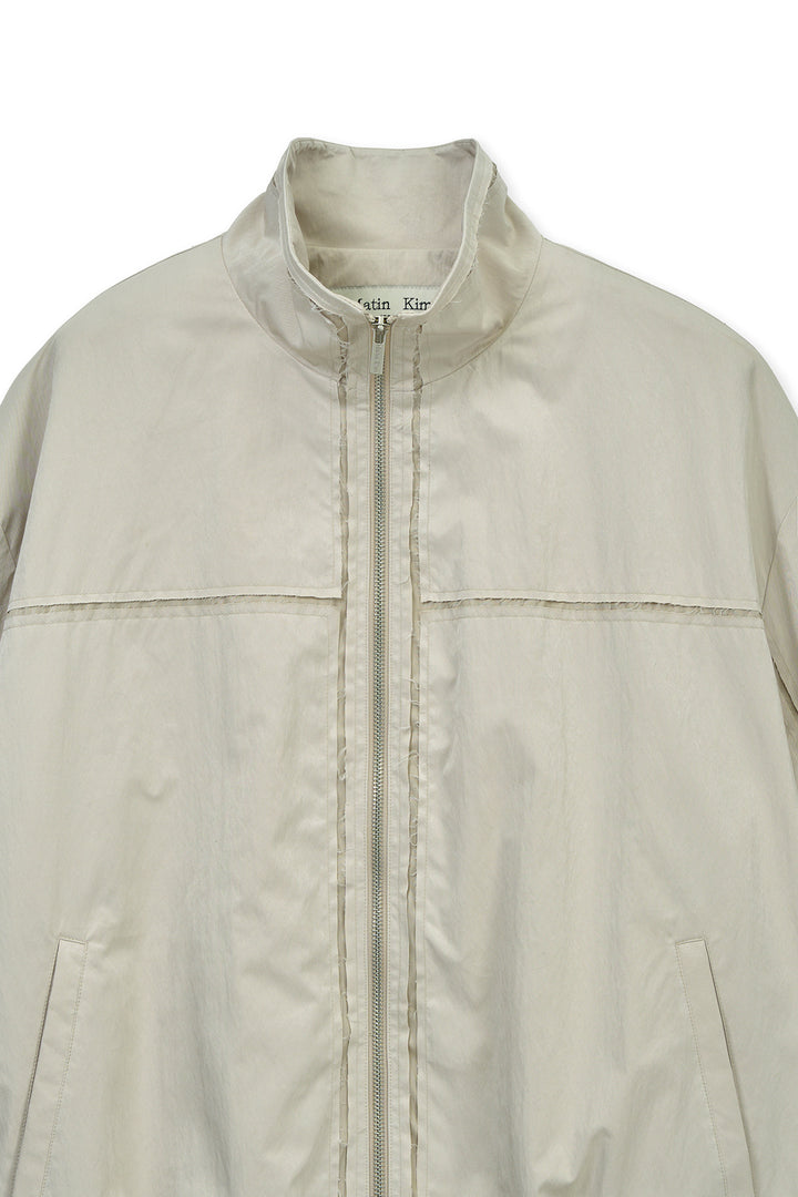Matin Kim Embroidery Back Logo Jumper — Beige