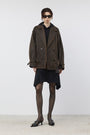 KIMMATIN Washed Trench Jacket — Brown