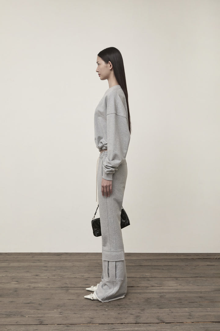 Matin Kim Shoulder Hole Sweatshirt — Gray