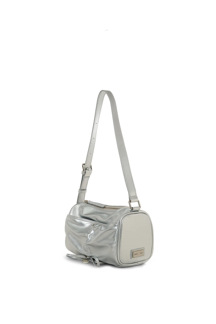 Matin Kim Front Shirring Ribbon Mini Bag — Silver
