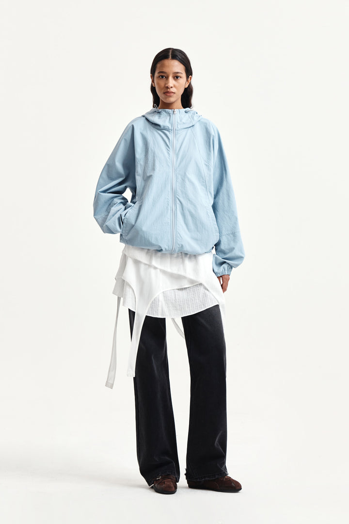 Matin Kim Back Pocket Patch Destroyed Denim — Black