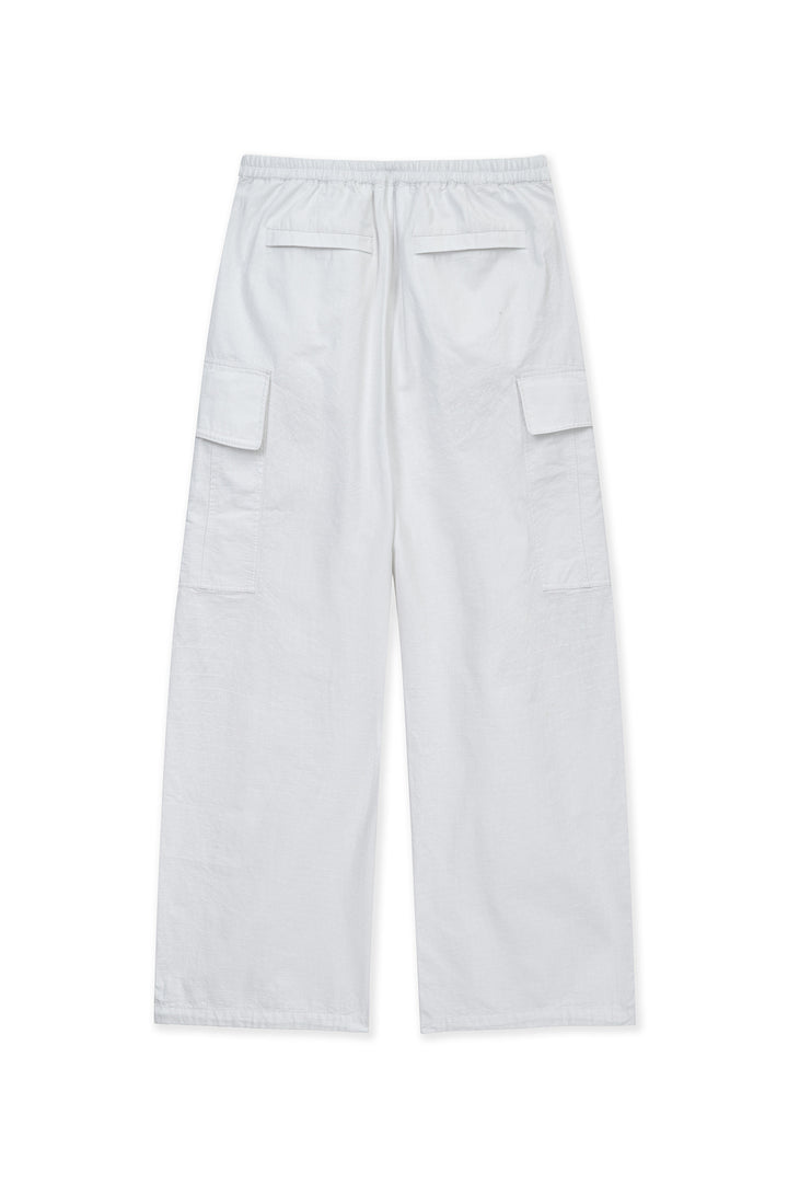 Matin Kim Drawstring Hem Cargo Pants — Ivory