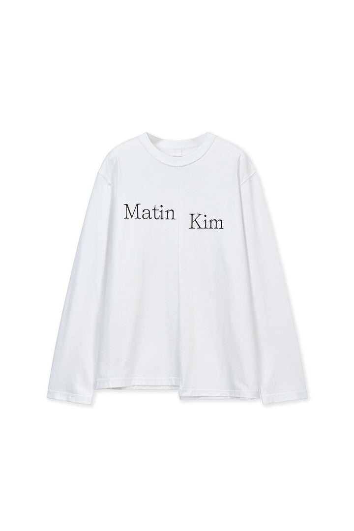 Matin Kim Asymmetric Logo Top — White