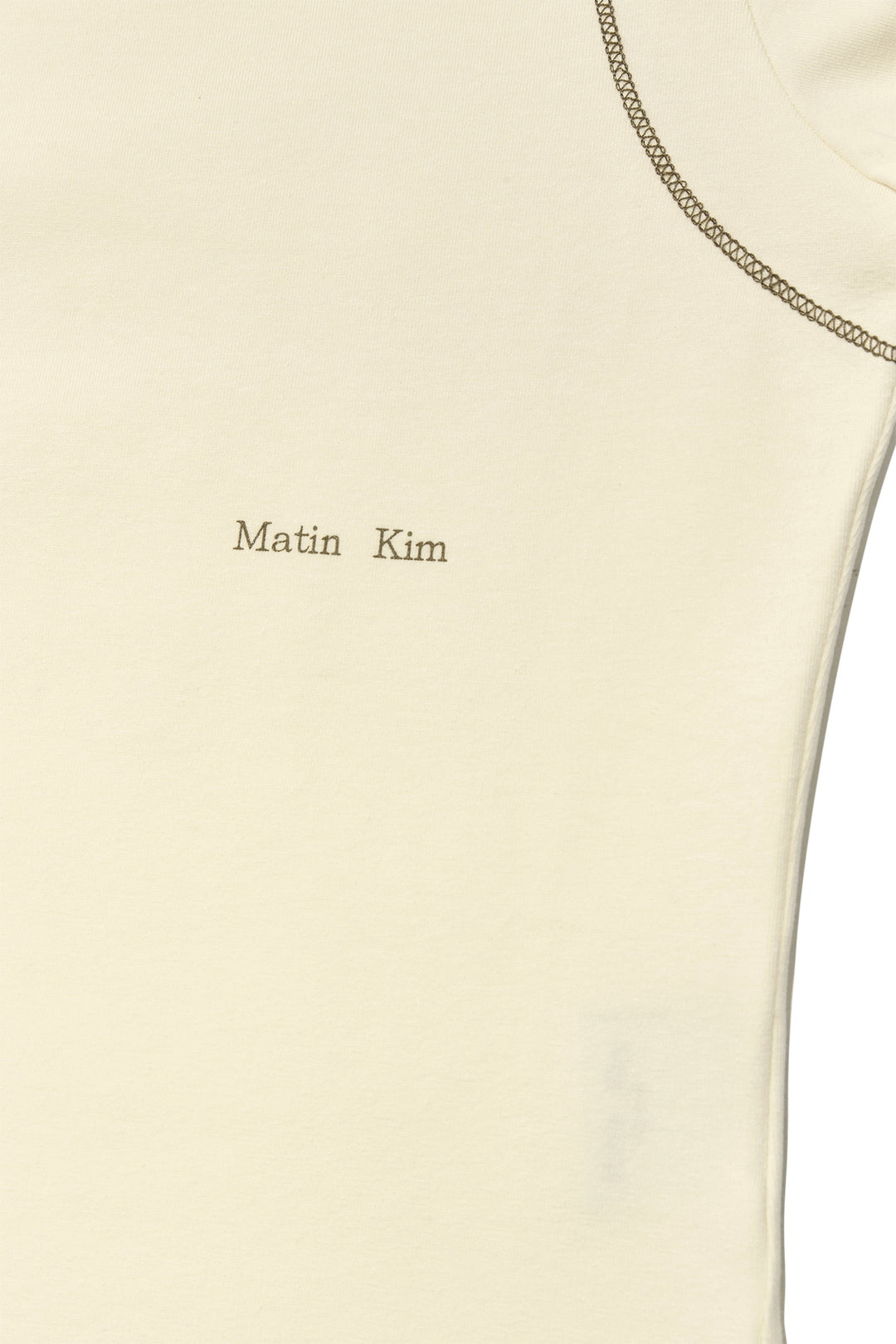 Matin Kim Stitch Point Small Logo Top — Yellow