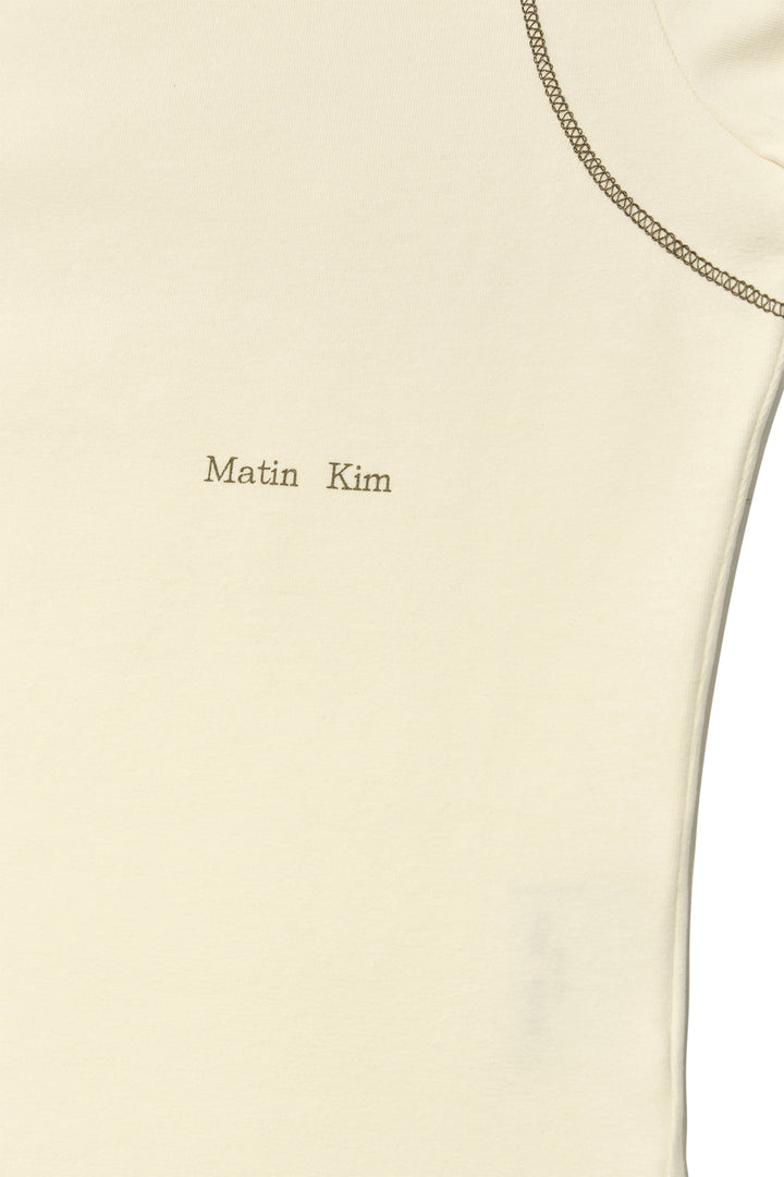 Matin Kim Stitch Point Small Logo Top — Yellow