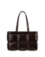Stand Oil Bubble Bag — Padded Oblong Crossbody — Leathery Maroon