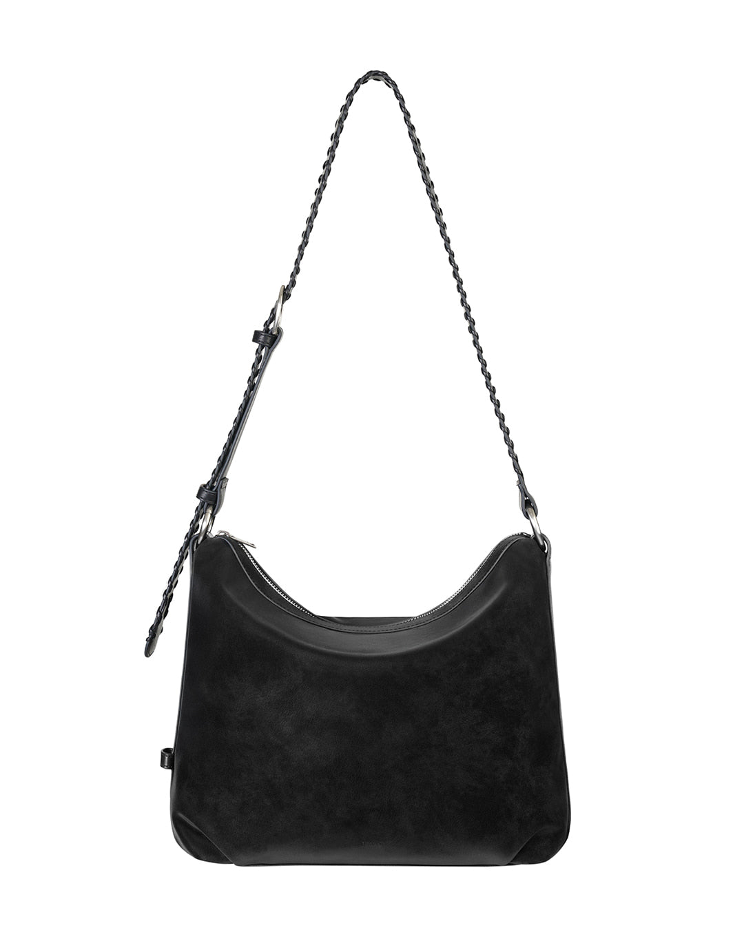 Stand Oil Seine Bag — Twisted Nubuck Crossbody — Black