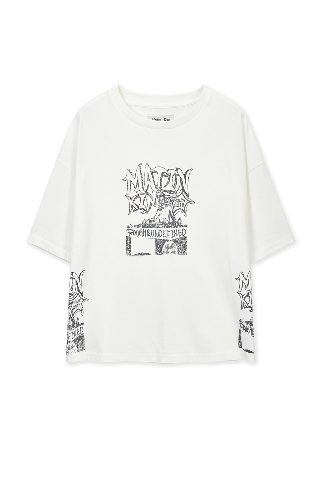 Matin Kim Vintage Graffiti Artwork Top — White