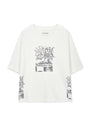 Matin Kim Vintage Graffiti Artwork Top — White