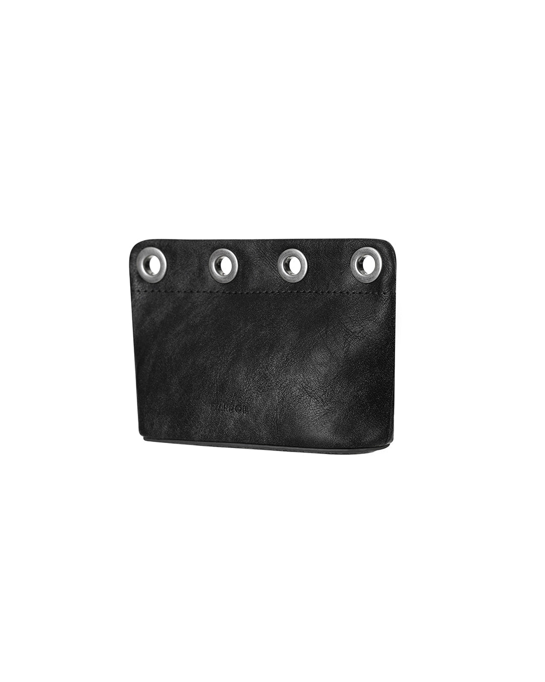 Stand Oil Loop Eyelet Pouch — Square Keychain Bag — Dark Gray