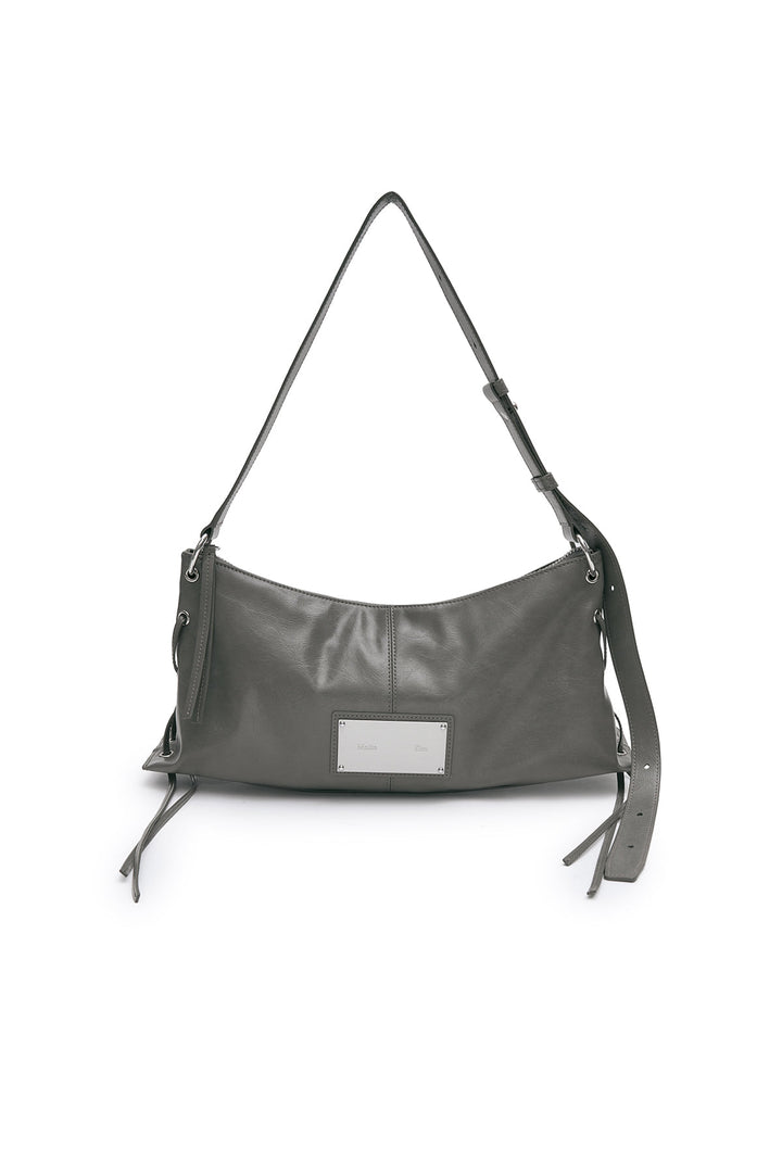 Matin Kim Eyelet Shirring Shoulder Bag — Gray