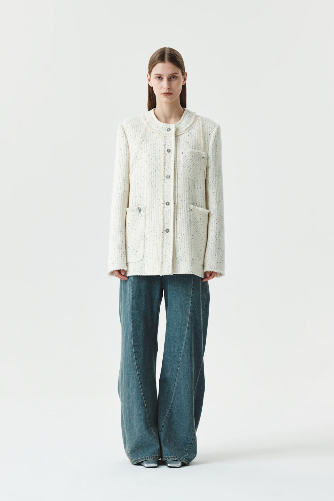 KIMMATIN Line Point Drapery Denim — Blue