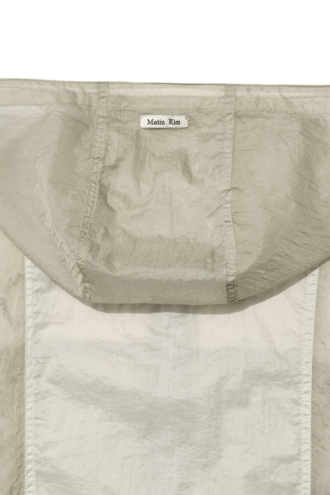 Matin Kim Hoody Point Crop Light Windbreaker — Beige