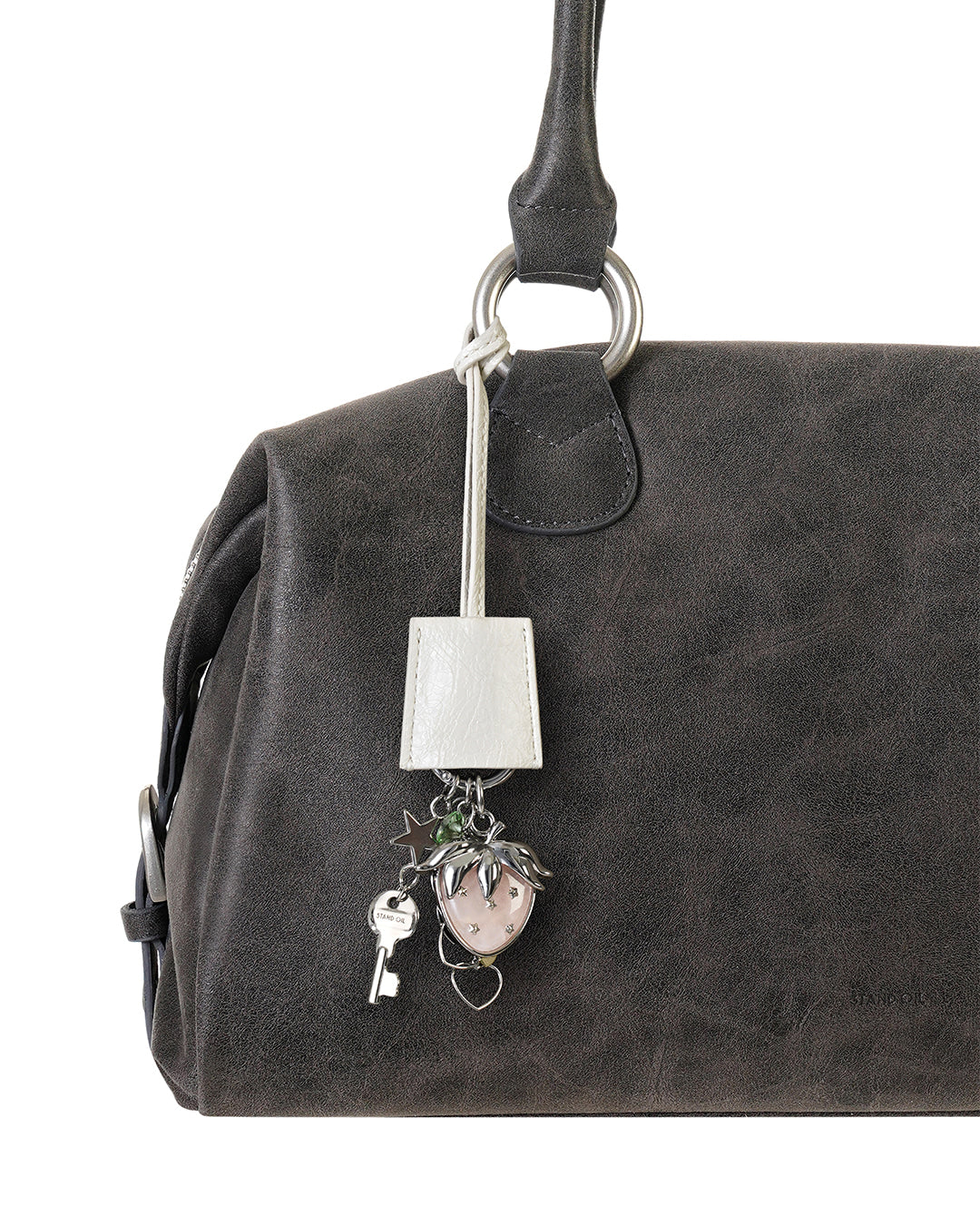 Stand Oil Pop Mix Keyring — Strawberry Charm — Misty White