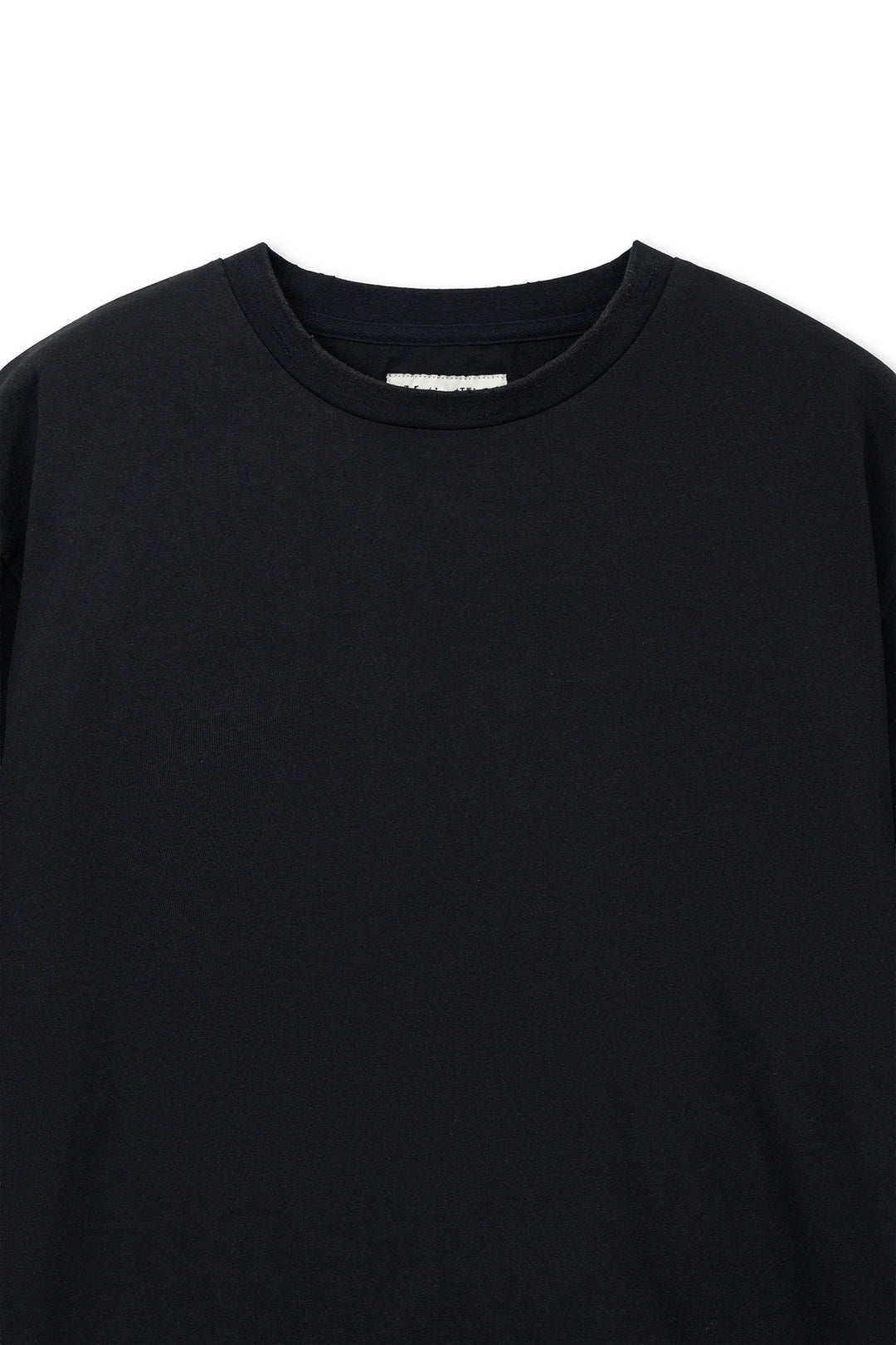 Matin Kim Raw Cut Graffiti Logo Top — Black