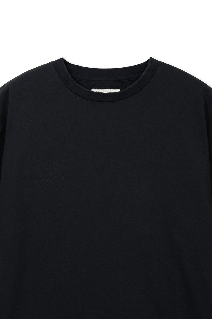 Matin Kim Raw Cut Graffiti Logo Top — Black