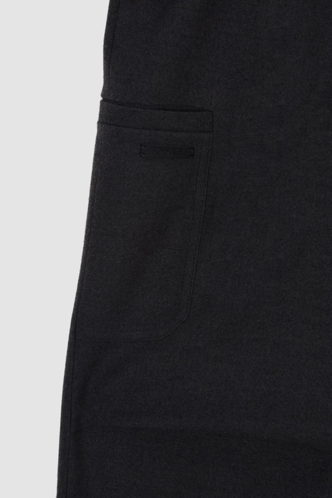 KIMMATIN Wool Blended Parachute Pants — Charcoal