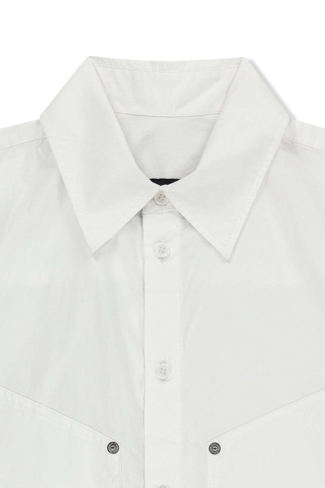 Matin Kim Half Sleeve Pocket Shirt — White