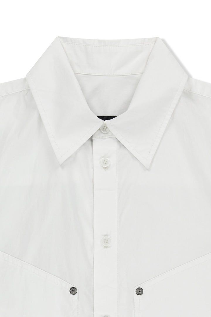Matin Kim Half Sleeve Pocket Shirt — White