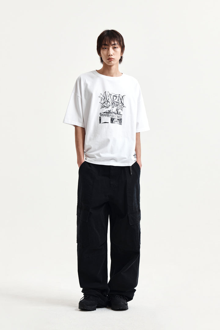Matin Kim Vintage Graffiti Artwork Top — White